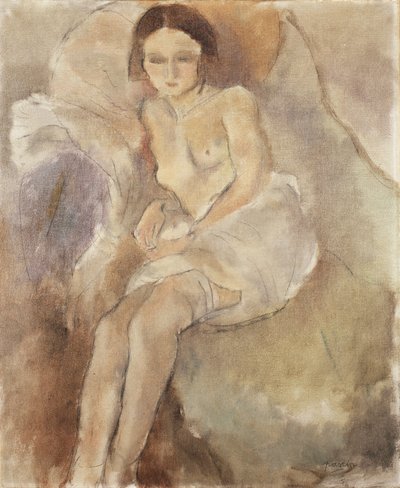 Seated Woman by Jules Pascin